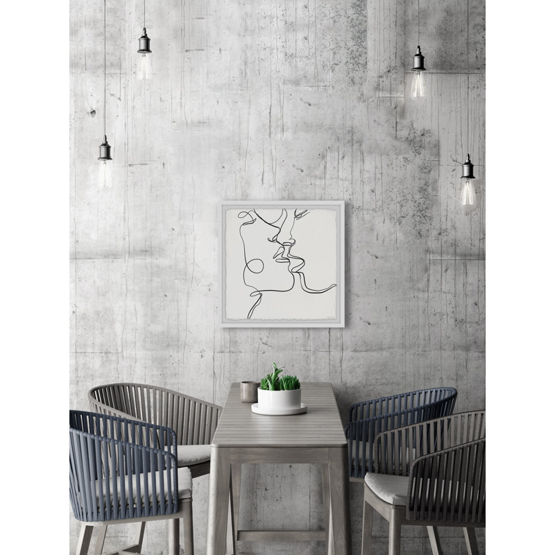 Electric Kiss - Single Picture Frame Print, 61cm H x 61cm W x 3.81cm D