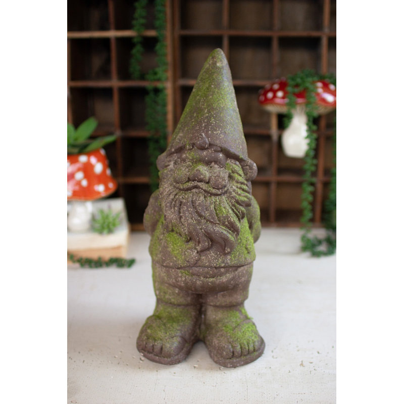  Faux Stone Garden Gnome 17.5"H – Whimsical Resin Outdoor Figurine