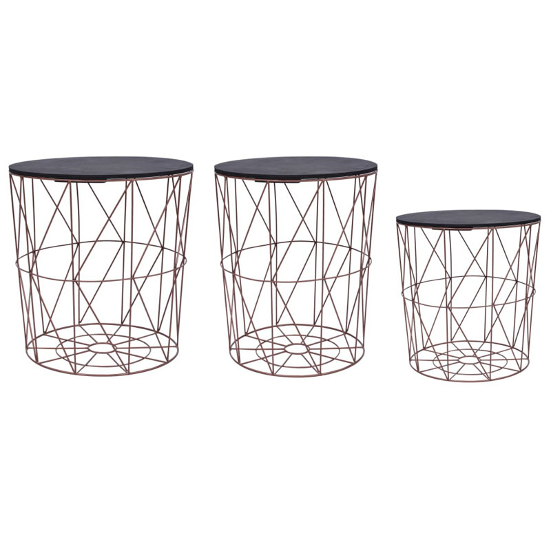 Table basse avec rangement Sweitzer, Noir, Beige
