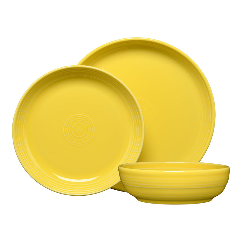 Fiesta Coupe Bowl 3-Piece Place Setting, Sunflower