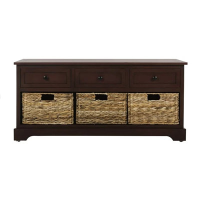 Adayla Solid Wood Drawers Storage Bench