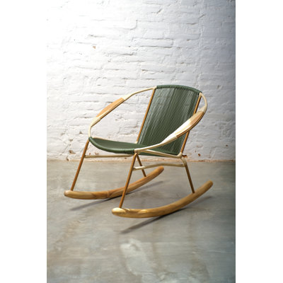 Solido Rocking Chair with Teak Wood Arms