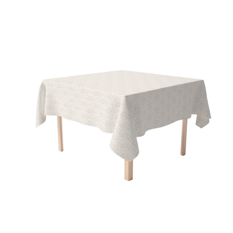 Fabric Textile Products, Inc. Square Tablecloth, 100% Cotton, 60X60", Antique Floral Design
