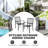 7-piece Metal Outdoor Dining Set With Umbrella Hole And 6 Stackable Chairs-121287924-121287923