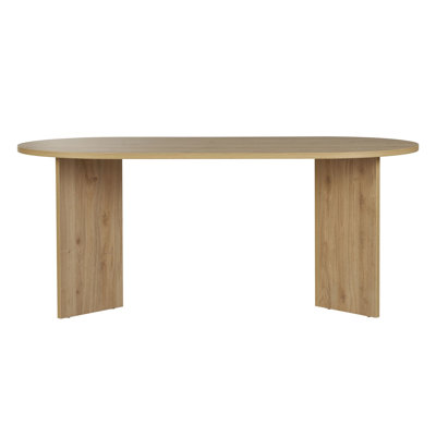 Table de salle à manger moderne, chêne Cadiz, 70,9 po x 29,5 po x 35,4 po | 100% panneau de particules enduit de mélamine, épaisseur: 1,0 pouce | Durable avec une capacité de charge de 154 lb, conception élégante pour les espaces de salle à manger contemporains