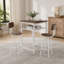 Ensemble de table de bar avec 2 tabourets de bar, dossier et cloison pour la cuisine, la salle à manger et les petits espaces-417379932