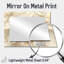 Ivoire à feuilles et collage II - Miroir mural décoratif floral - imprimé sur métal-42755835
