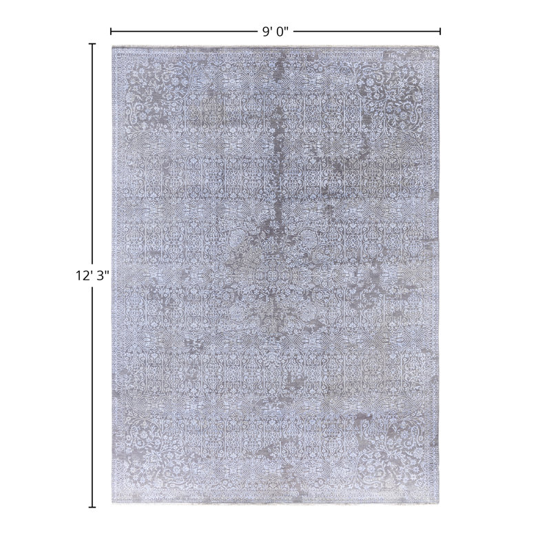 Overdyed One-of-a-Kind 9' x 12'3" Hand Knotted Area Rug