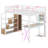 Metal Loft Bed With Built-In Desk Work Station, Wardrobe, Storage Staircase And LED, Gaming Bed For For Kids Teens Adults-1683972499