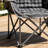 Grey Extra-Large Cushioned Camping Chair, Heavy-Duty Foldable With Cup Holder And Insulated Bag, Portable Lawn Chair, 450 Lbs Weight Capacity, Suitable For Outdoor Use.
