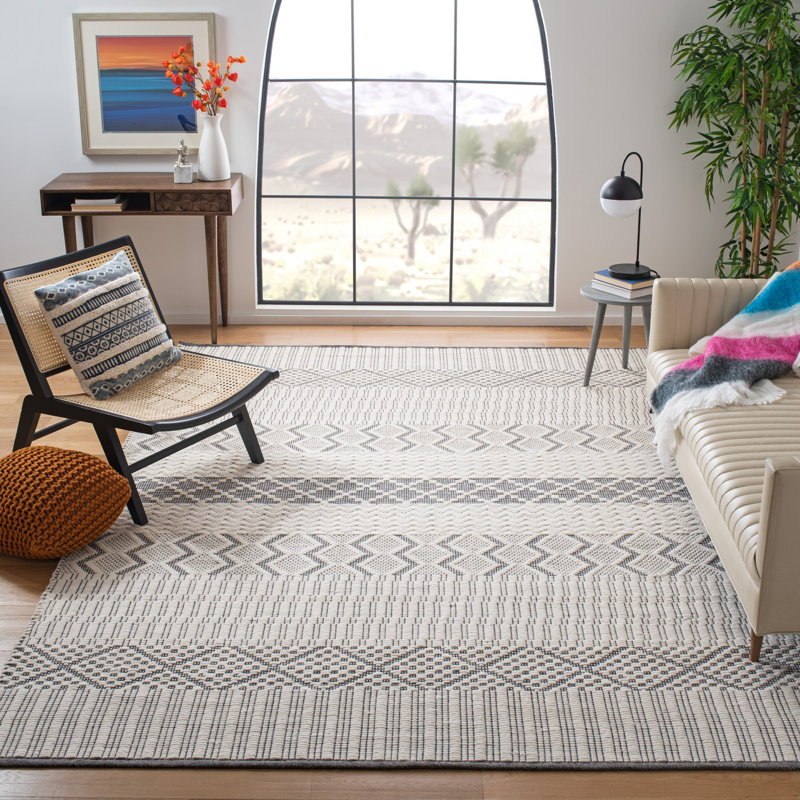 Seman Natura Hand Woven Wool Southwestern Rug, Rectangle 9' x 12'