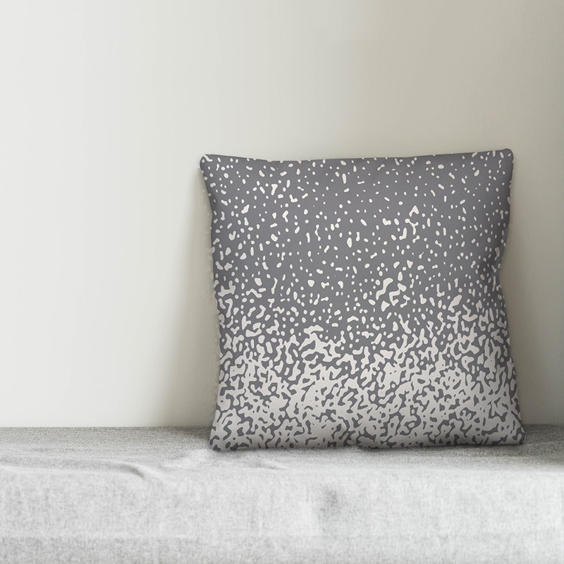Geometric Throw Pillow, 20" x 20", Gray Ombre