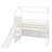 Twin Size Wood House Loft Bed With Slide, Storage Shelves And Light, Climbing Ramp-135950759
