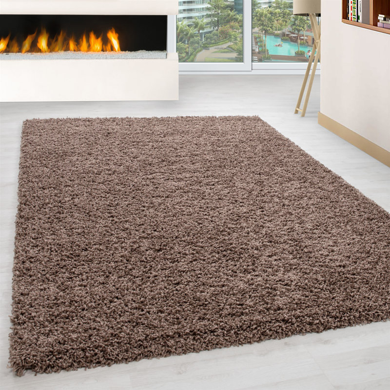Tapis uni en polypropylène tissé à la machine Dollinda, Rectangle 6 pi 7 po x 9 pi 6 po