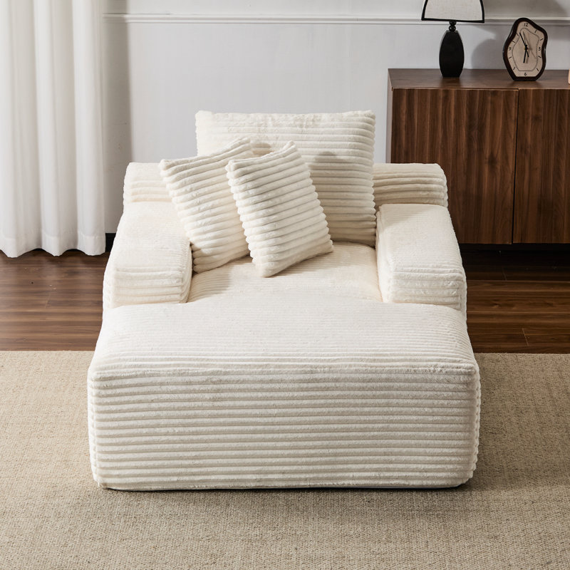 Méridienne surdimensionnée surdimensionnée Cozy Cloud Couch, Blanc