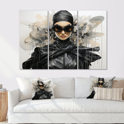 Art mural noir et gris mode futuriste III - Dior