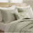 3 Piece Cotton Quilt Set Sage-130473640