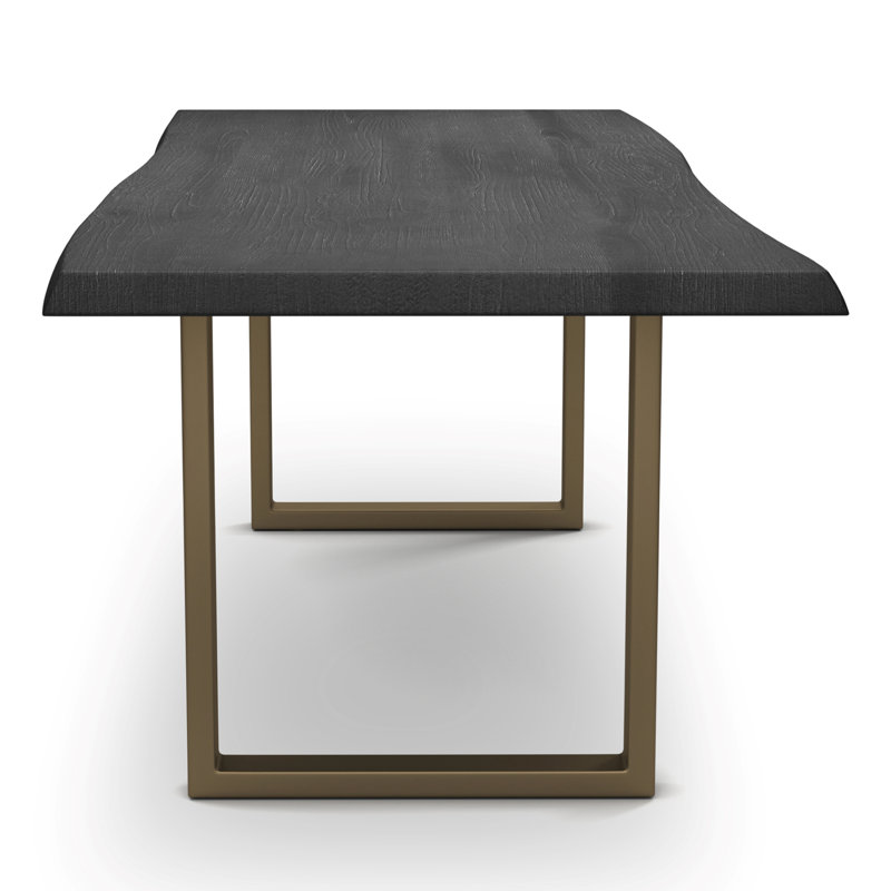 Colin Dining Table, Brass, Ebonized, 29.75"H x 116"L x 40"W