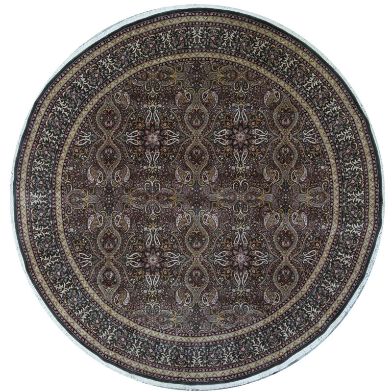 Wool Oriental Area Rug, Round 12'