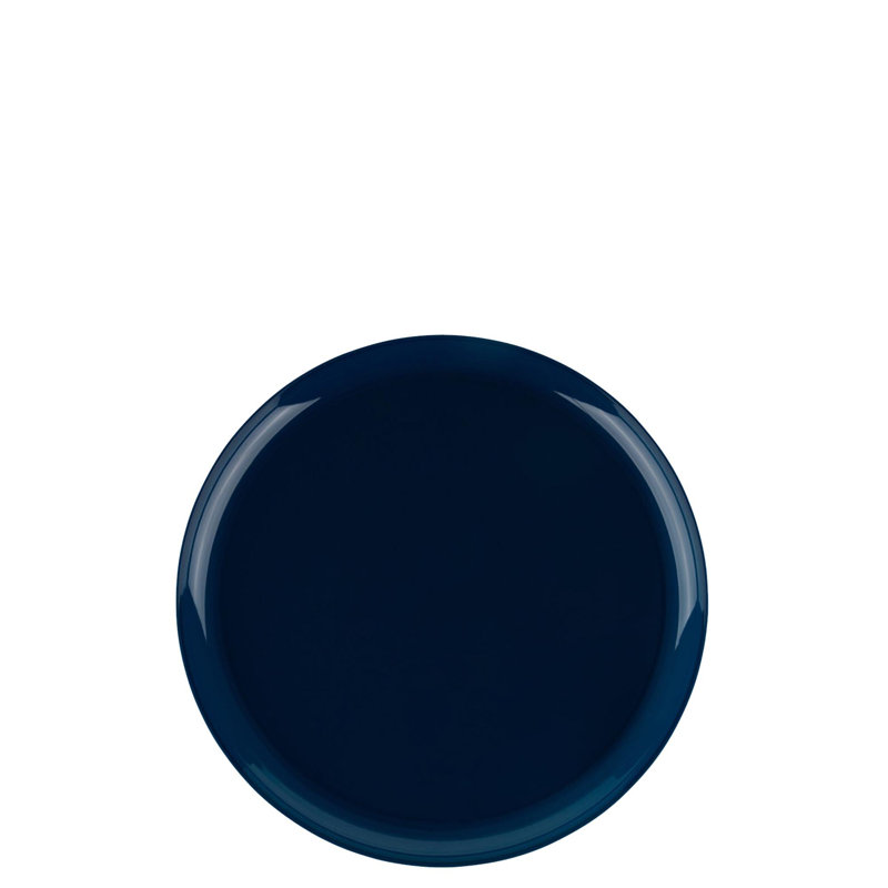 Assiettes rondes jetables EcoQuality Edge Collection 60 invités, Bleu foncé, L 6,3 po