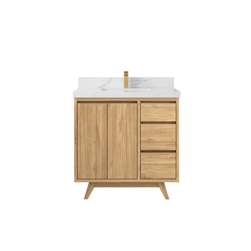 Ensemble de meuble-lavabo simple 36 po Folla, Calacatta Laza