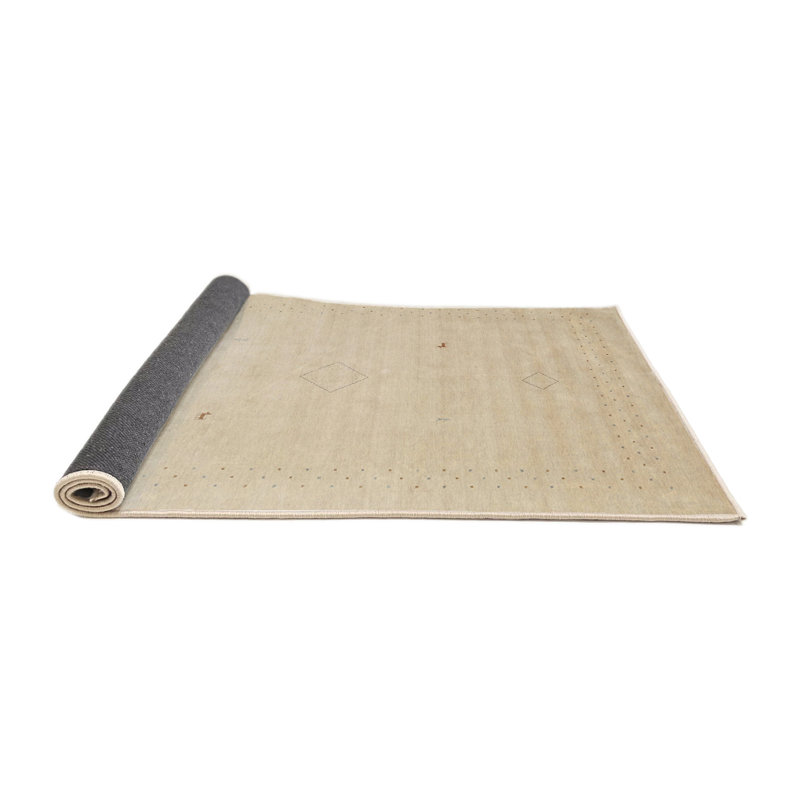 Tapis abstrait crème, Rond 4 pi