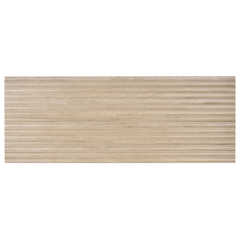 Arket 17.66 In. X 47.19 In. Fluted Wood Look Matte Ceramic Wall Tile (17.31 Sq. Ft. / Case), Honey Brown