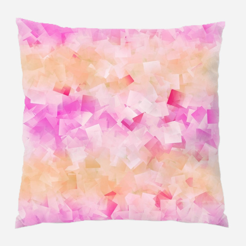 Desktop Geometric Microsuede Reversible Throw Pillow