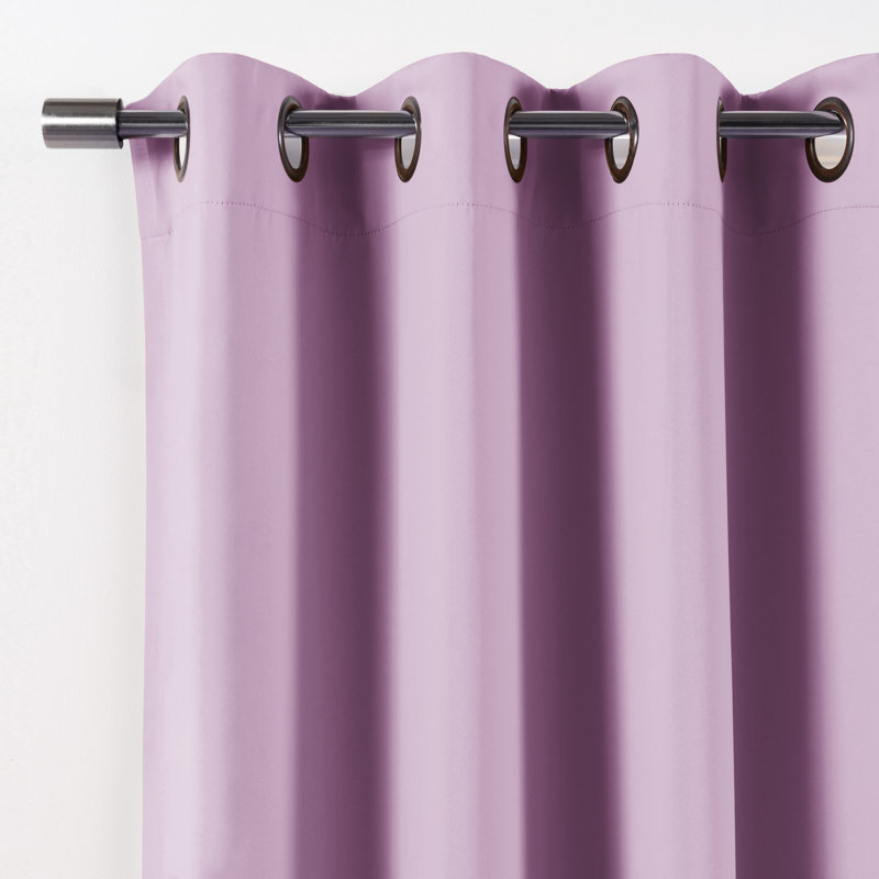 Adina Sevan Solid Thermal Grommet Curtain Panels, 52"W x 72"L, Lavender