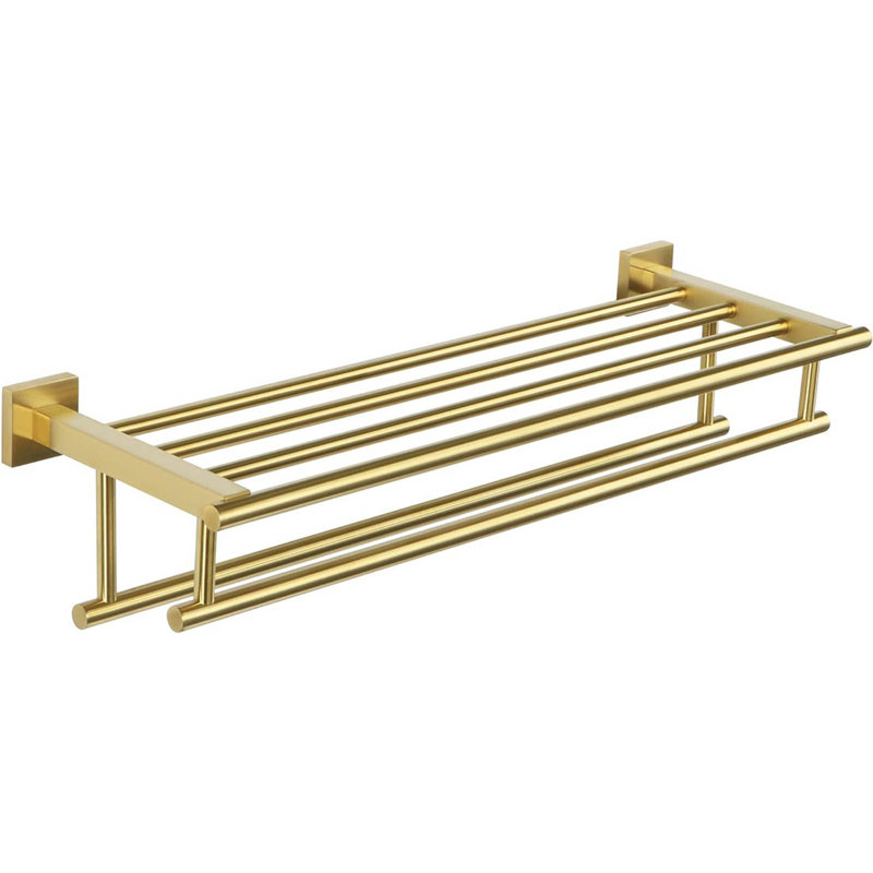 Bathroom Towel Shelf Towel Holder, Gold