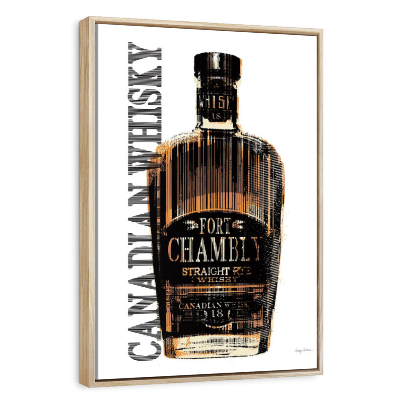 Canadian Whisky, Floating Frame Natural Wood, 31" x 46"