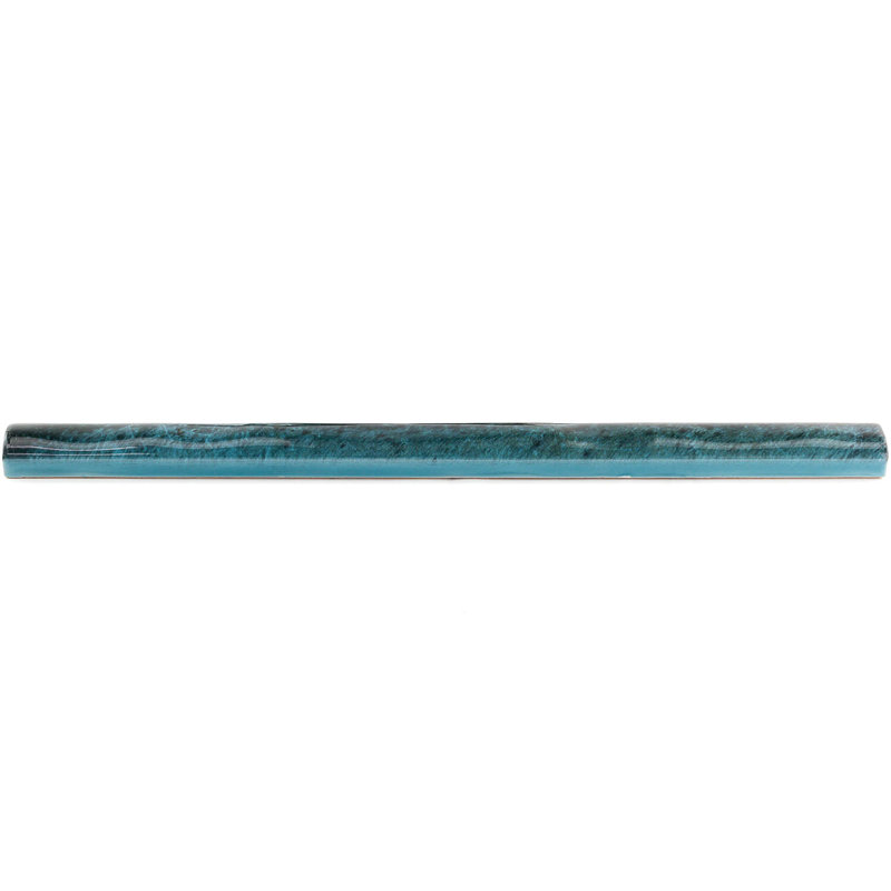Chateau 12" x 0.75" Ceramic Pencil Liner Tile Trim in Blue