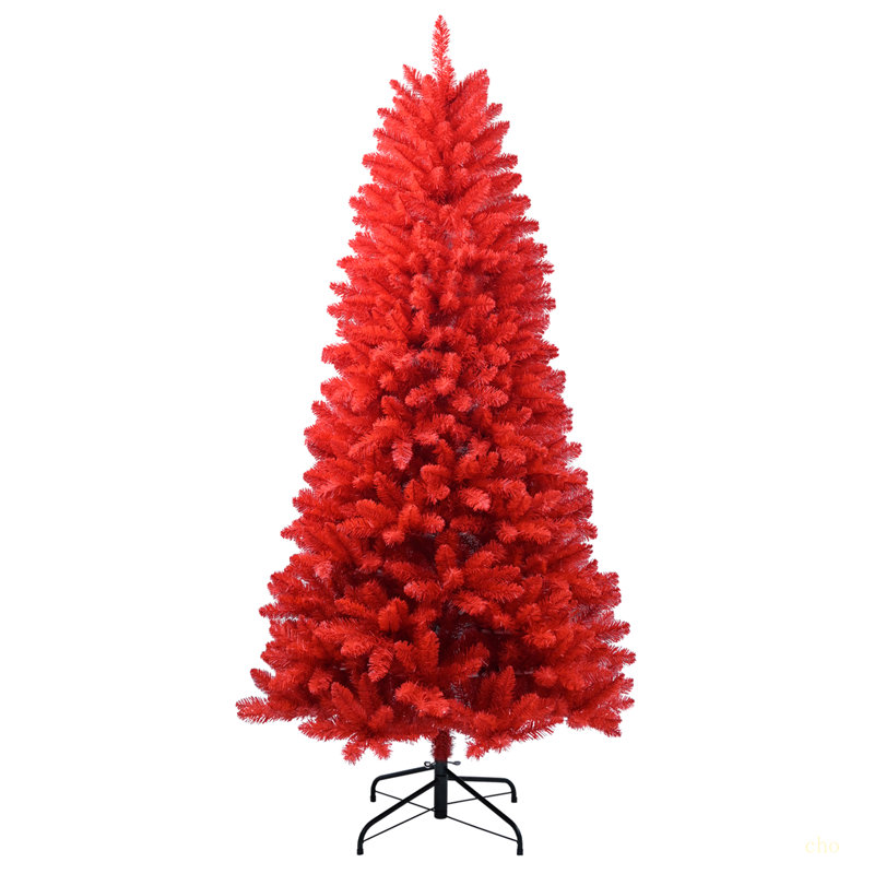 Arbre de Noël 7 pi - Arbre en PVC pur avec 1066 pointes, branches articulées pour une installation facile, support en métal stable, décoration audacieuse des Fêtes