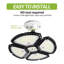 Éclairage de garage à DEL, 100 W (équivalent à 900 W), plafonnier déformable à 4 têtes 15 000 lumens, lumière du jour 5 000 K