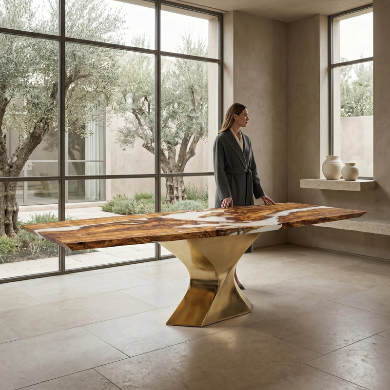 Table de salle à manger Calliope, H 29,5 po x L 96 po x l 42 po