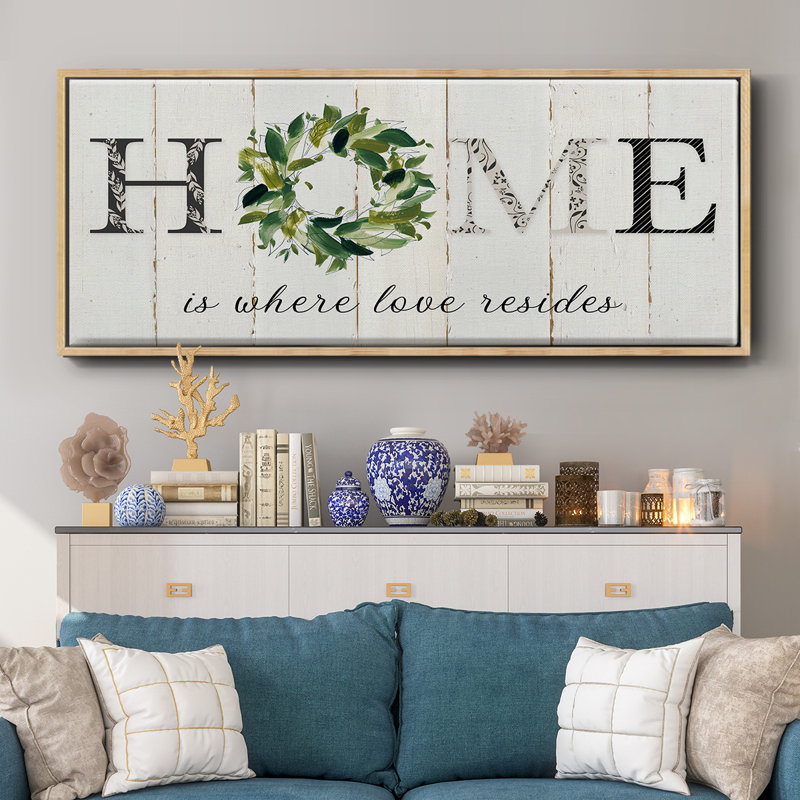 «Love Resides» - Toile encadrée, H 20 po x l 50 po