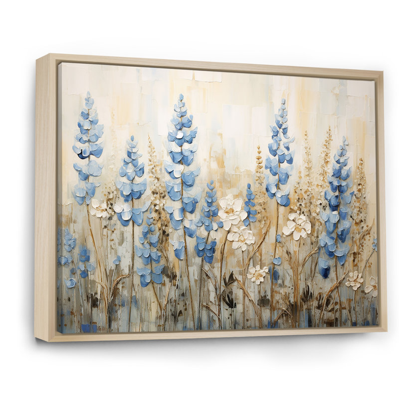 "Blue Bonnets Field Tranquility III", reproduction d'art sur toile, H 34 po x l 44 po x P 1,5 po, Naturel