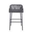 Ensemble de 2 tabourets de bar d'extérieur, corde gris foncé-1930669583
