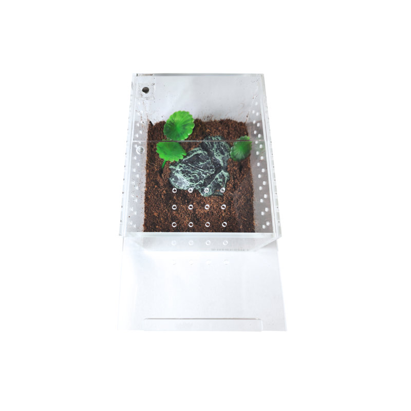 Acrylic Reptile Terrarium, 1 Gallon - 2.8"H x 3.4"W x 4.3"D
