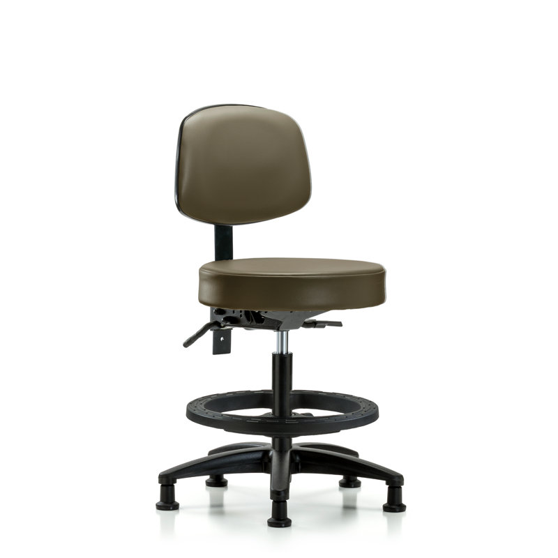 Chaise de travail, Taupe, Patins, Noir
