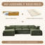 Canapé modulaire sans os de 139 po, canapé en U sans assemblage en tissu de chenille de qualité supérieure, mousse à mémoire de forme à haute densité, support de 1200 lb, conception modulaire à mouvement libre, lit de jour de salon, vert-1793781636