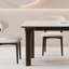Table moderne moderne en bois crème et roche, rectangulaire-639290928
