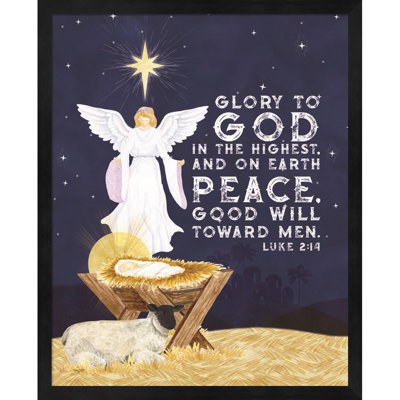 Come Let Us Adore Him Portrait V-Glory To God By Tara Reed, Framed Wall Art -  Trinx, 206CC385347843CEAA7C0D14CFDEB02F