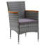 Ensemble repas Vidaxl gris, gris foncé-1876565705-1839010735