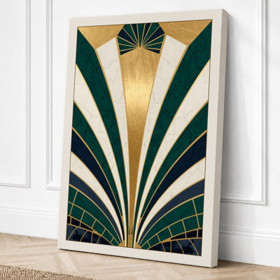 Deco Symmetry Art Deco - Wrapped Canvas