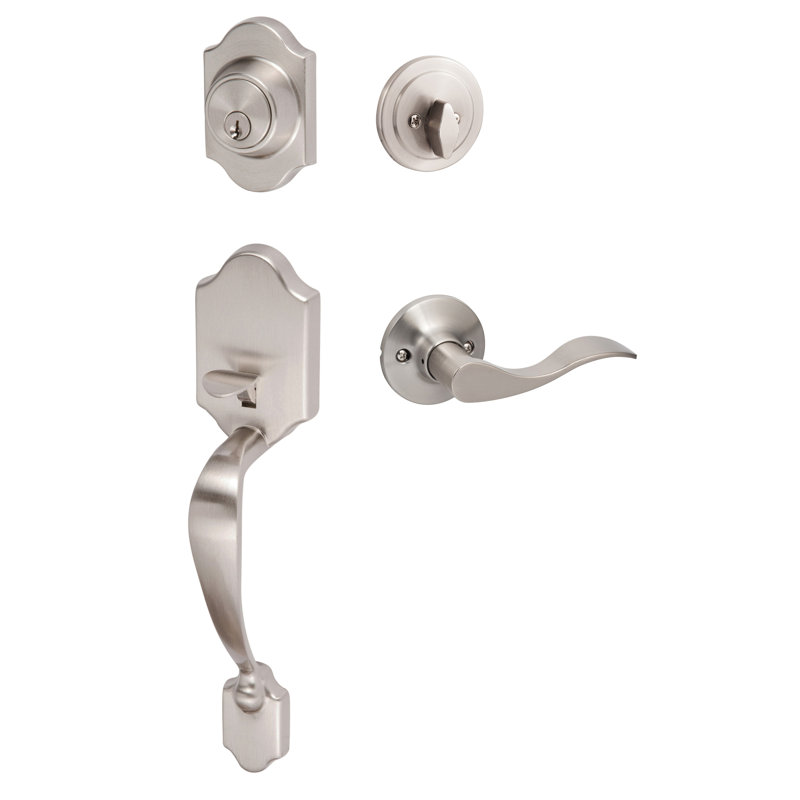 Ensemble de poignées corail, Nickel satiné, Oui, Levier Snowbird