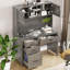 Bureau de direction avec huche 67 "H-1307409082