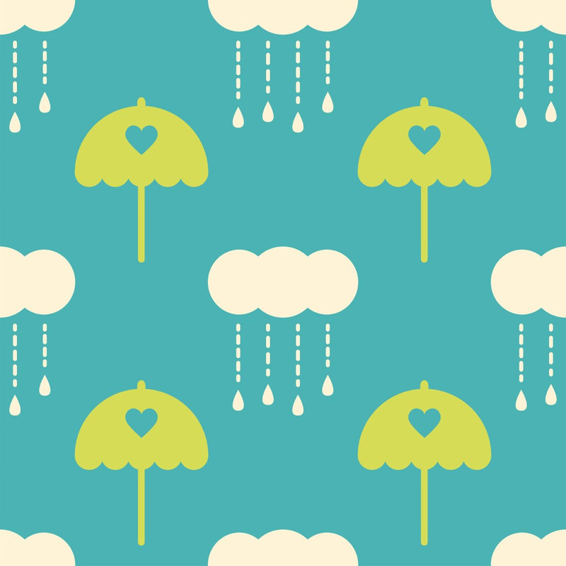 Rouleau de papier peint adhésif Supriya Raindrops L 8,5 pi x l 24 po