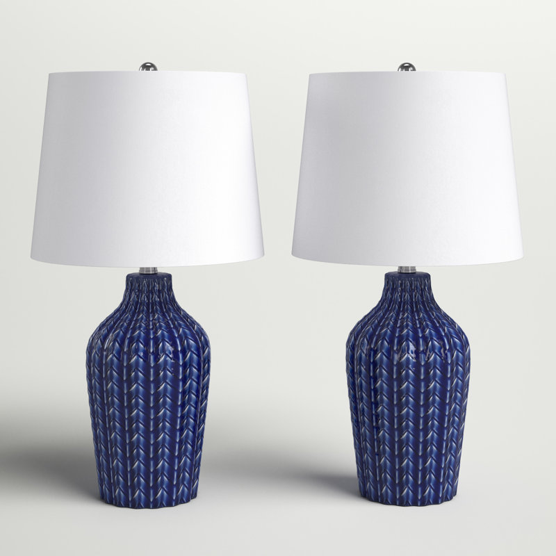 Hymel 23.5'' Table Lamp Set, Dark Blue