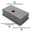 Évier de cuisine à simple cuve encastrable 33 po x 19 po x 10 po en acier inoxydable calibre 16